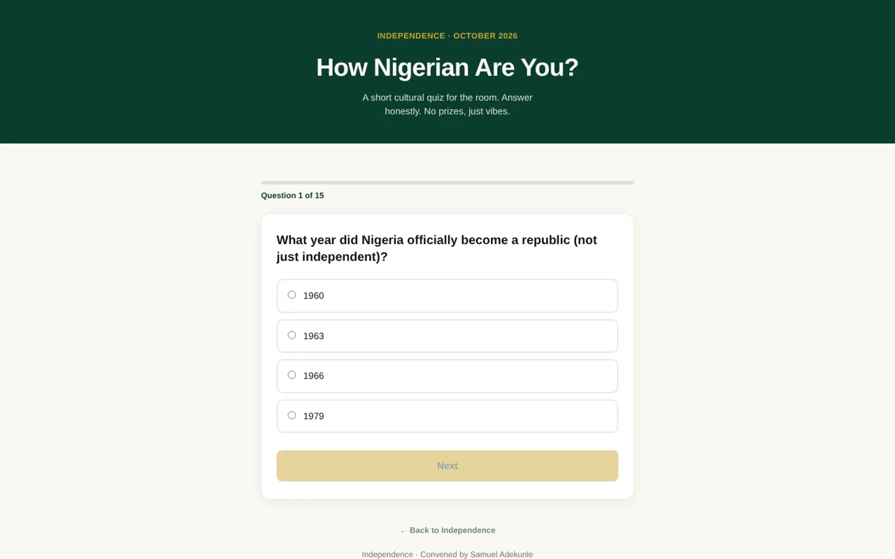 The How Nigerian Are You? quiz