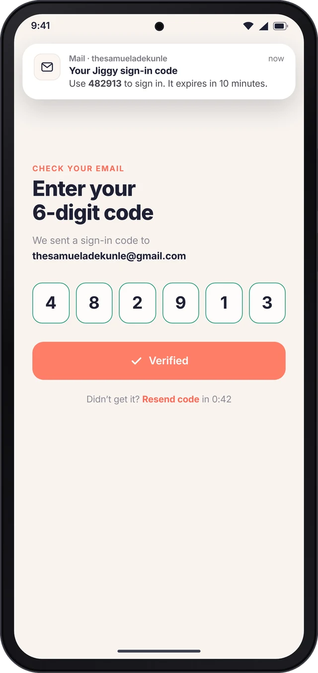 Enter the 6-digit code