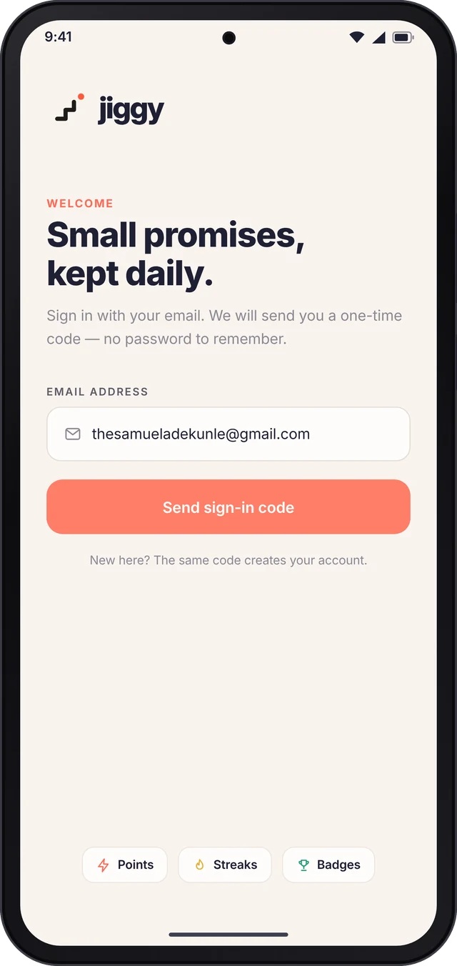 Sign in with email
