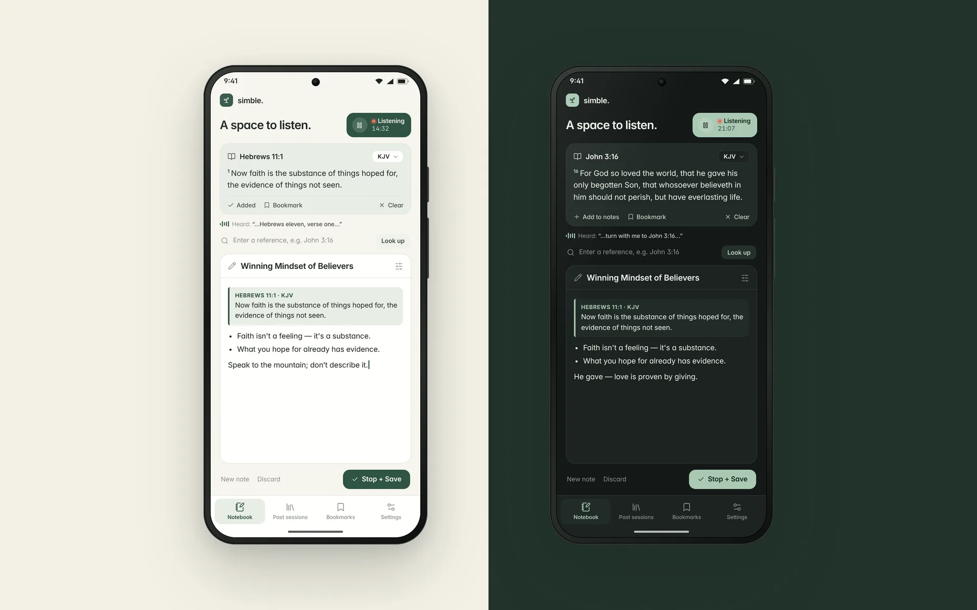 Light and dark mode