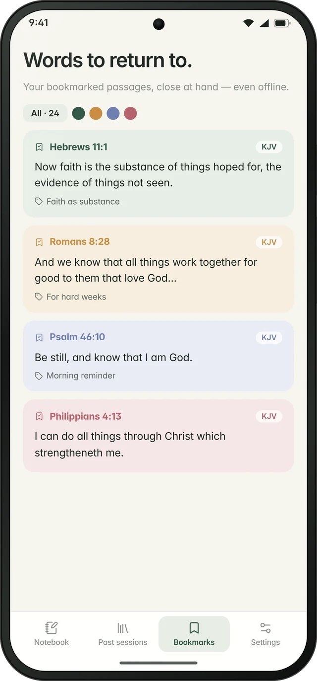 Bookmarked verses