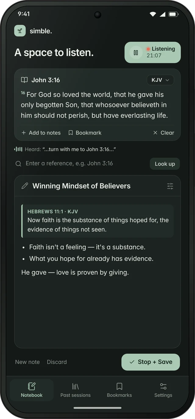 Notebook in dark mode
